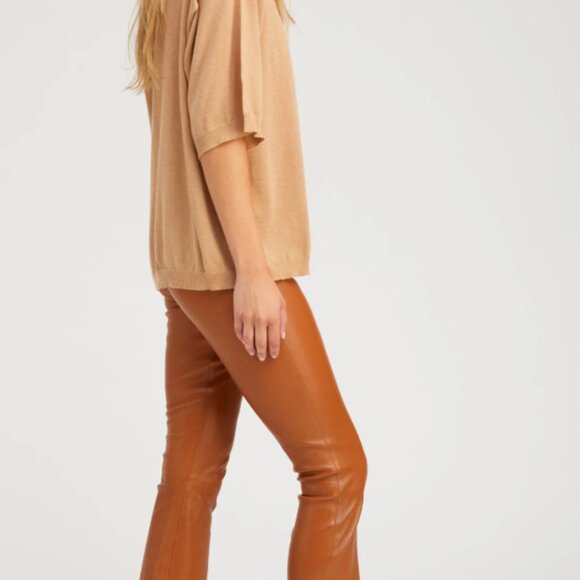 SPRWMN Chestnut Leather Ankle Flare - Picture 4 of 4